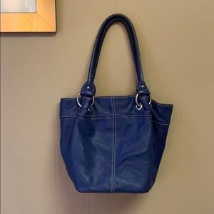 Beautiful Blue Tignanello Bucket Bag